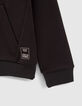 Schwarzes Jungensweatshirt mit Schriftzug am Kragen-5