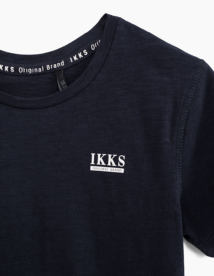 Boys’ navy Essential organic cotton T-shirt - IKKS