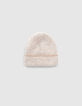 Gorro beige claro de punto borde l&uacute;rex ni&ntilde;a-3
