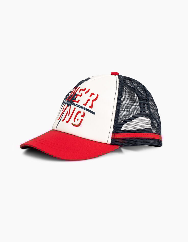 Gorra navy, blanco, rojo con palmeras niño -1 Gorra navy, blanco, rojo con palmeras niño -1