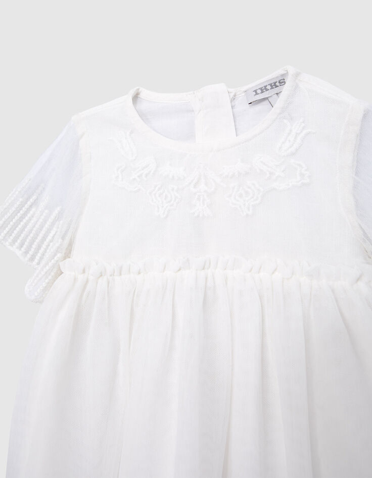 Festtagskleid aus Tüll mit Stickerei für Babymädchen-2
