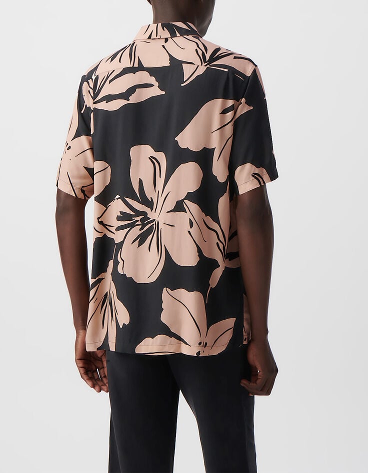 Rosa REGULAR-Herrenhemd LENZING&trade; ECOVERO&trade; Maxi-Blumen-3