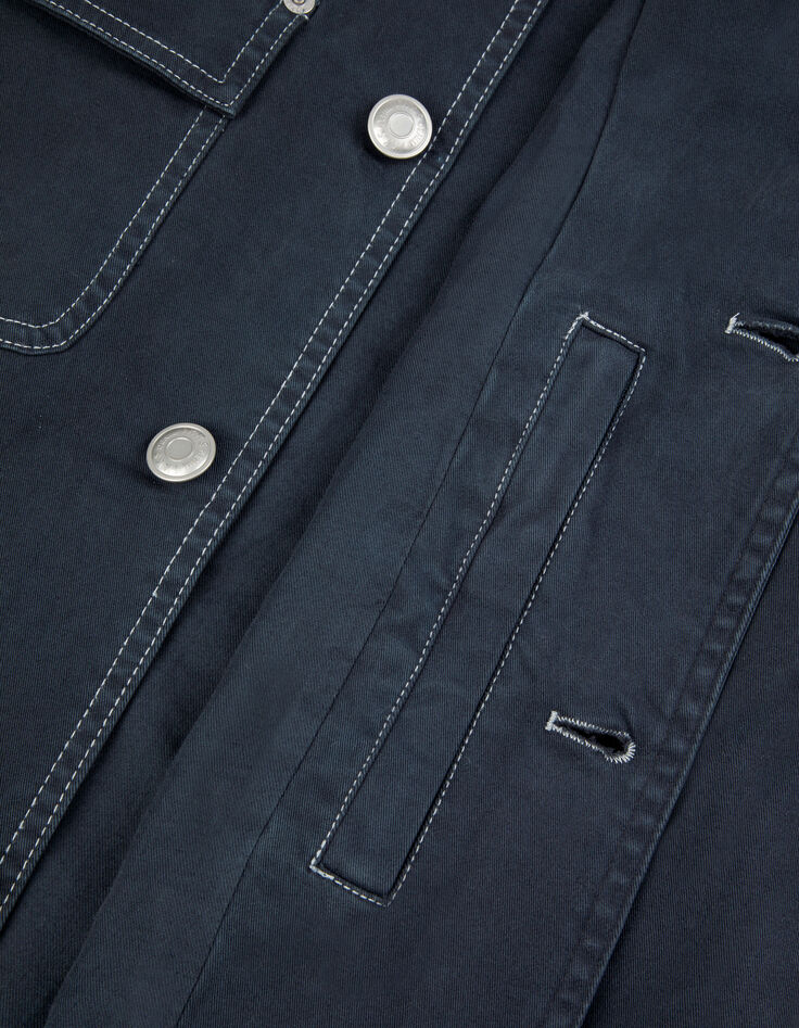 Dunkelblaue Safari-Jacke f&uuml;r Herren mit mehreren Taschen-10