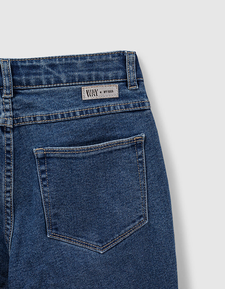 Medium blue mom jeans hoge taille meisjes-6