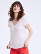 Tee-shirt en lin foil femme-3