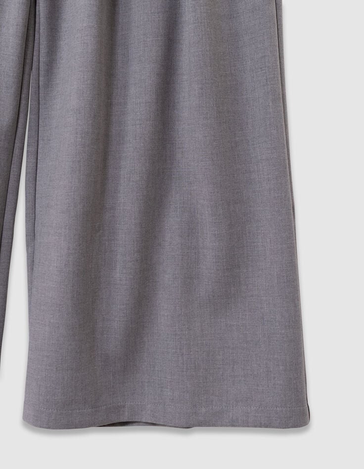 Girls’ grey wide-leg trousers with flat pleats-5 Girls’ grey wide-leg trousers with flat pleats-5