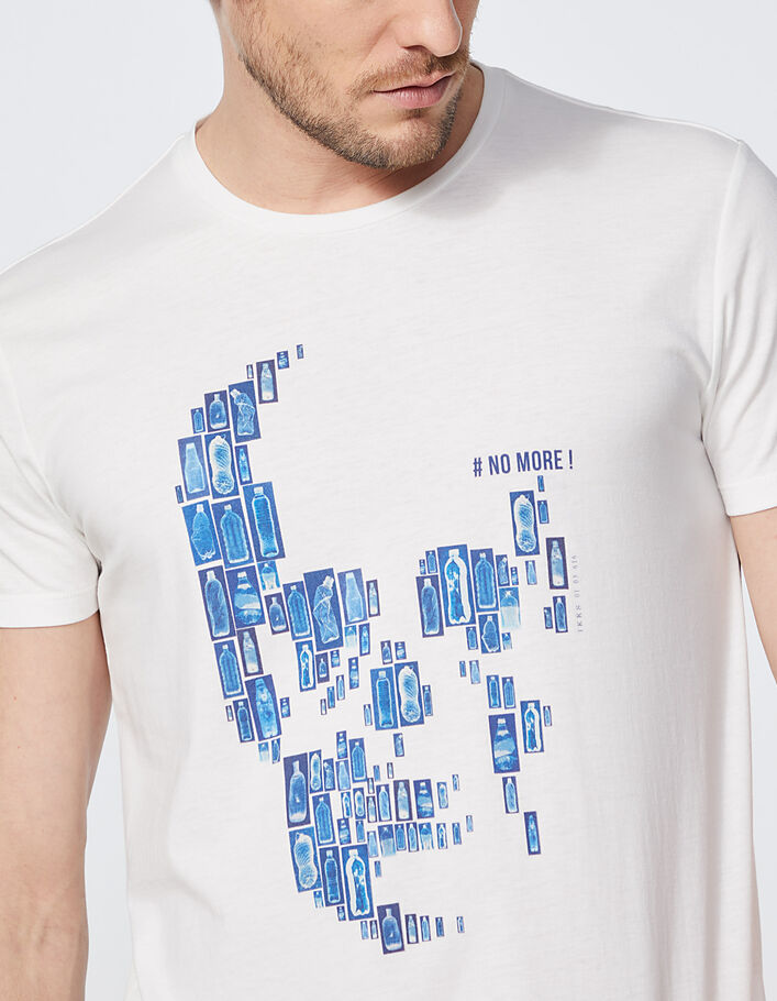 Herren-T-Shirt mit Totenkopf aus Plastikflaschen  - IKKS