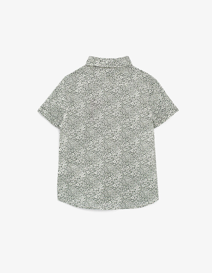 Moosgrünes Jungenhemd mit Liberty®-Blumenprint  - IKKS