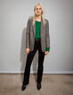 Grof gebreide groene trui met mohair dames-1