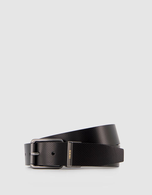 Ceinture r&eacute;versible kaki cuir Homme - IKKS