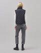 Gewatteerd zwart PUFFERJAS voor dames-3