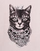 Camiseta rosa empolvado gato-corona bebé niña-4