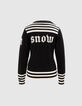 Women&rsquo;s black knit Rock slogan IKKS x DUVILLARD sweater-7
