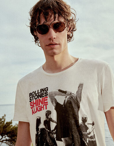 Tee-shirt ivoire visuel groupe THE ROLLING STONES Homme - IKKS