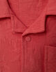 Rotes Jungenhemd mit Palmenjacquard-8