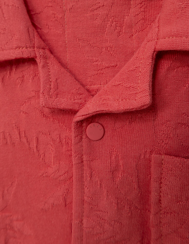 Rotes Jungenhemd mit Palmenjacquard-8