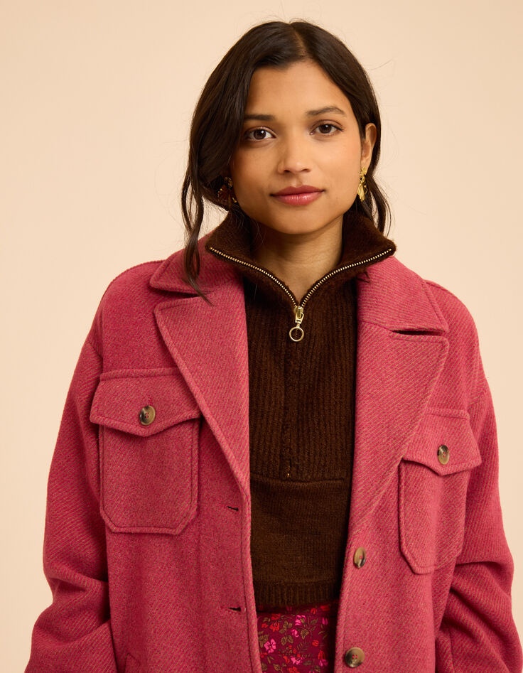 Col camionneur plastron marron tricot I.Code-4