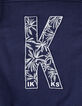Sweat indigo avec lettre K brodée dos molleton bio garçon -4