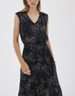 Vestido largo sin mangas gasa estampado arabesco floral-2