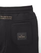 Boys&rsquo; black sweatshirt fabric joggers with print on back-6