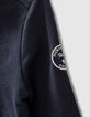 Cardigan navy lurex esprit motard fille-4