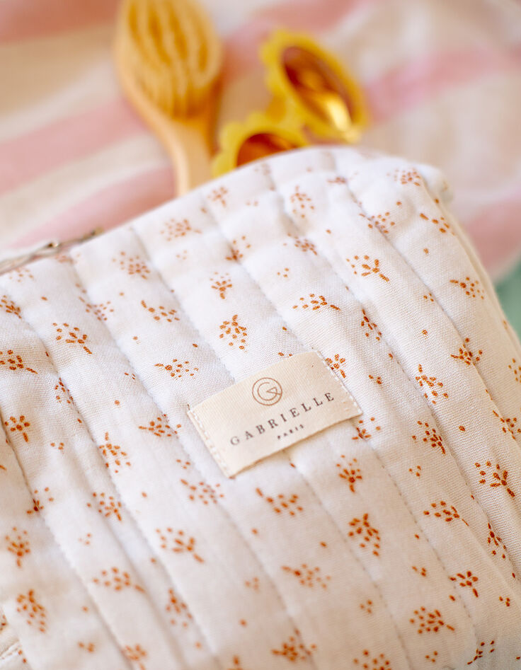 Trousse de toilette miel gaze coton bio GABRIELLE PARIS-6 Trousse de toilette miel gaze coton bio GABRIELLE PARIS-6