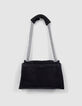 Bolso THE 1. ANIMALS cuero negro repujado efecto cocodrilo Talla M-3
