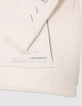 Boy's ecru hoodie, reflective sleeves, embossed slogan-6