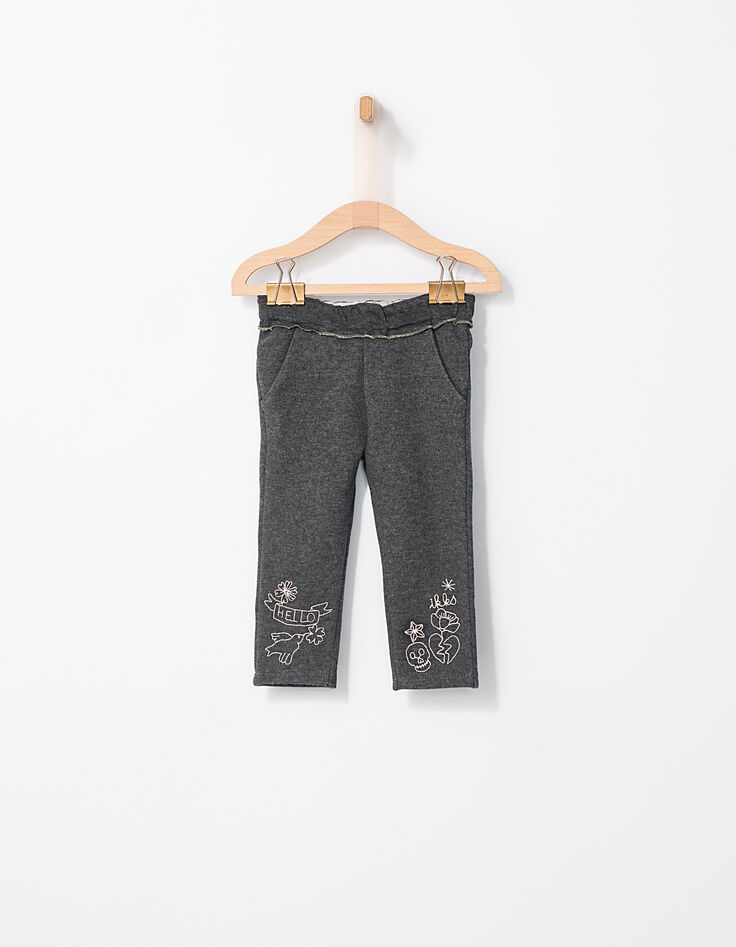 Graue Hose für Babymädchen-1