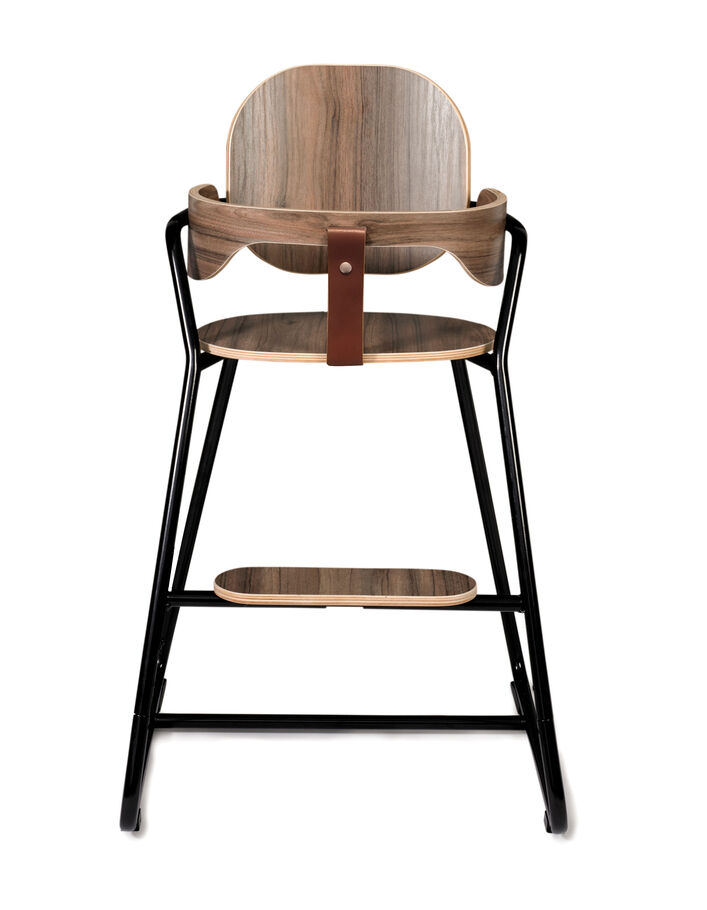 CHARLIE CRANE Tibu walnut and black flexible high chair - IKKS