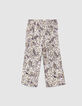 Wijde ecru broek Ecovero® kasjmierprint meisjes-3