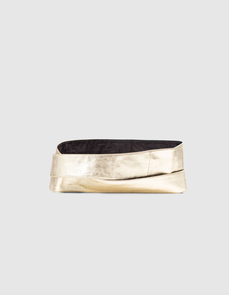 Damen-Bindeg&uuml;rtel in Mettalic-Gold-3