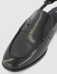 Mujer mocasines slingback de cuero negro-4