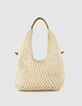El bolso hobo de ganchillo beige Mujer-3