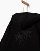 Cardigan noir avec palmiers clous au dos fille-3