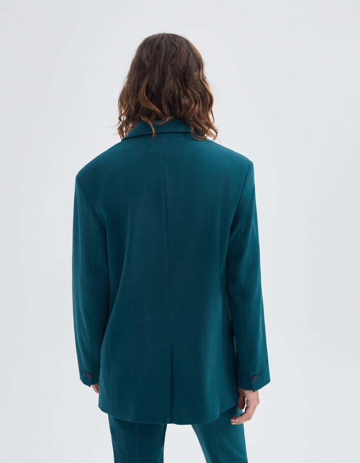 Tailleur Bleu Canard Costume Bleu Femme Blazer Bleu Marine Velours