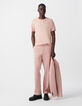 Herren-T-Shirt, rosa, Baumwollmodal, Rundhalsausschnitt-1