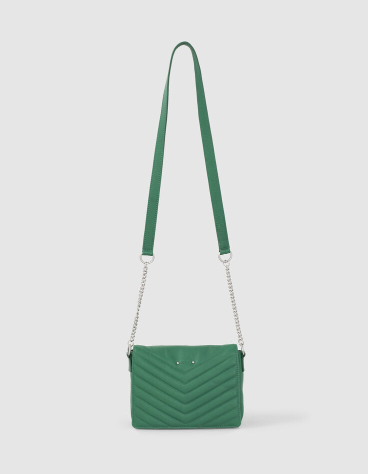 Women’s green leather 1440 Steward shoulder bag-2