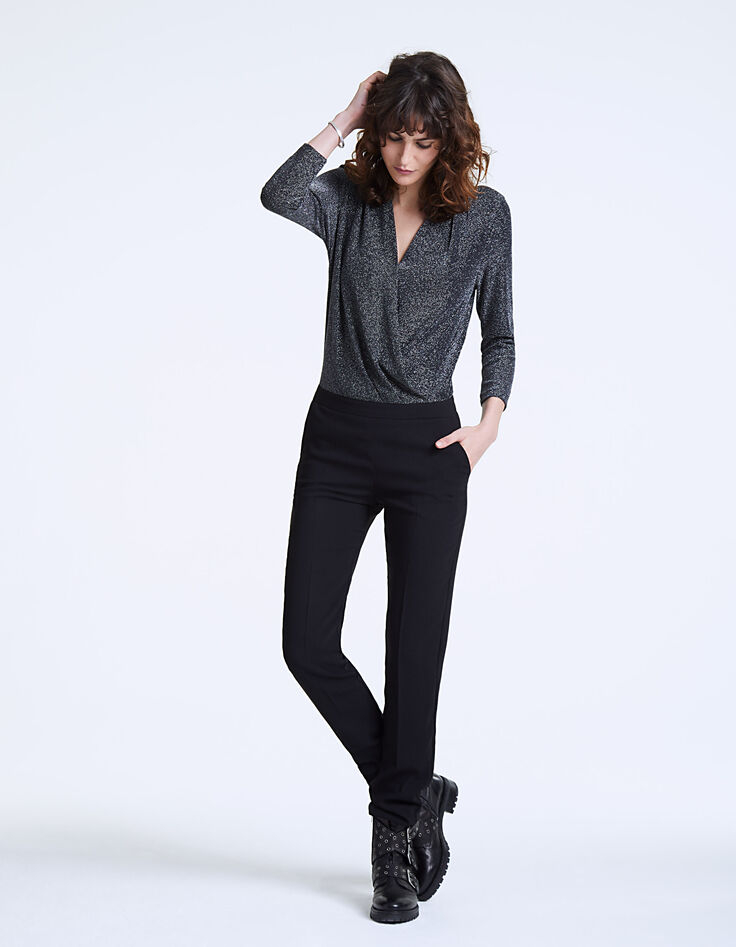 Combinaison pantalon bi-matière femme-6