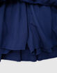 Falda azul volantes jacquard plumetis niña-6