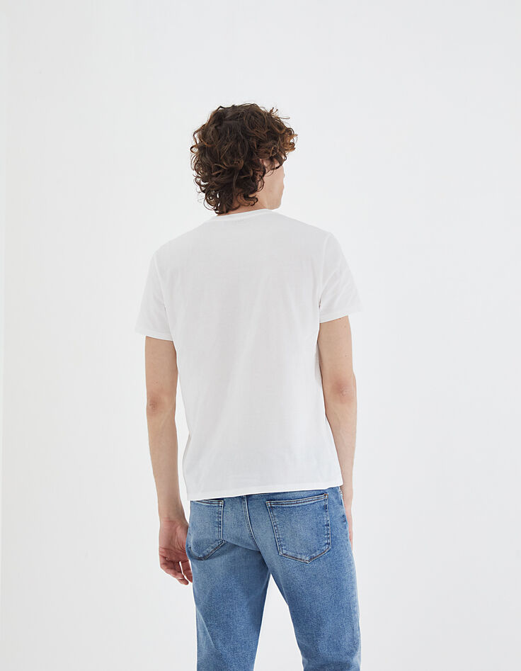 Camiseta blanco roto IKKS BETTER con letras azules-3 Camiseta blanco roto IKKS BETTER con letras azules-3