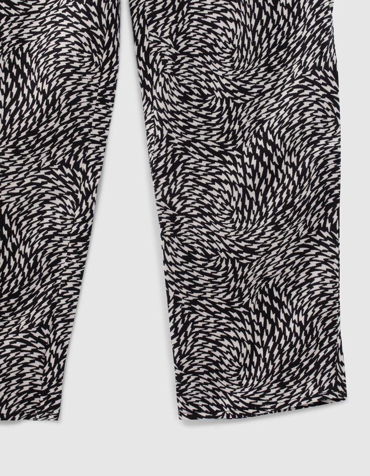 Girls’ black graphic print Lenzing™ Ecovero™ viscose jumpsuit-6