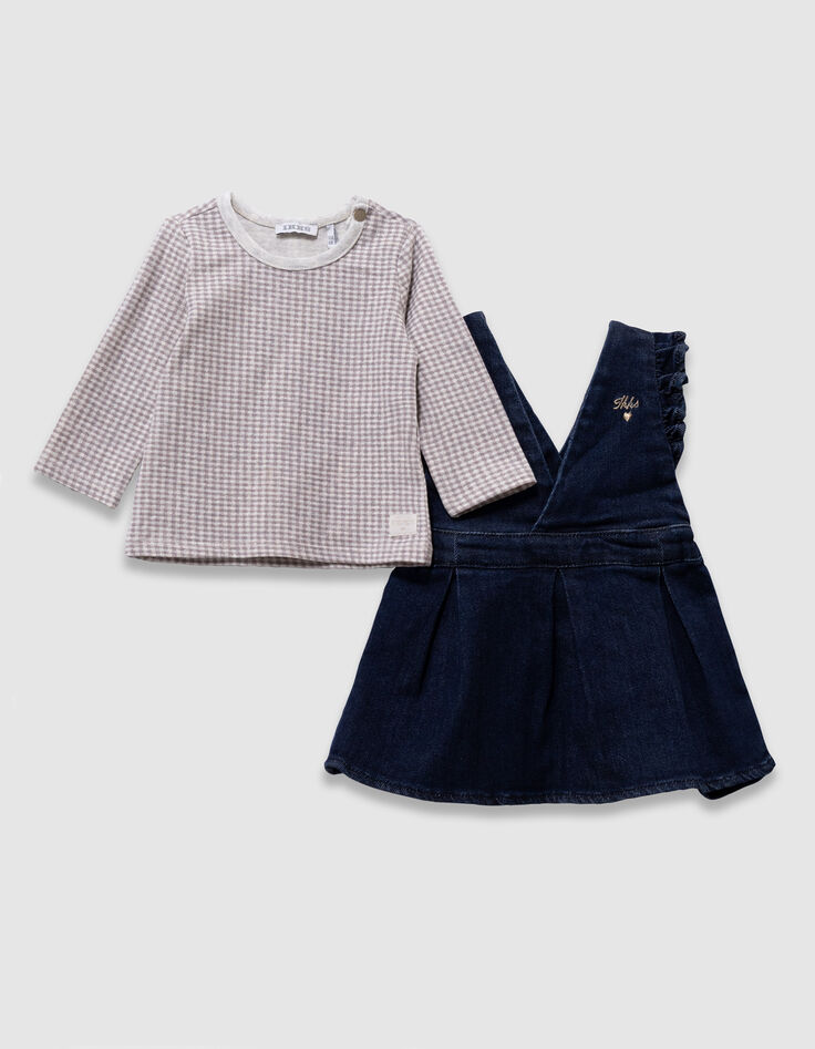 Set T-shirt en jeansjurk babymeisjes-2