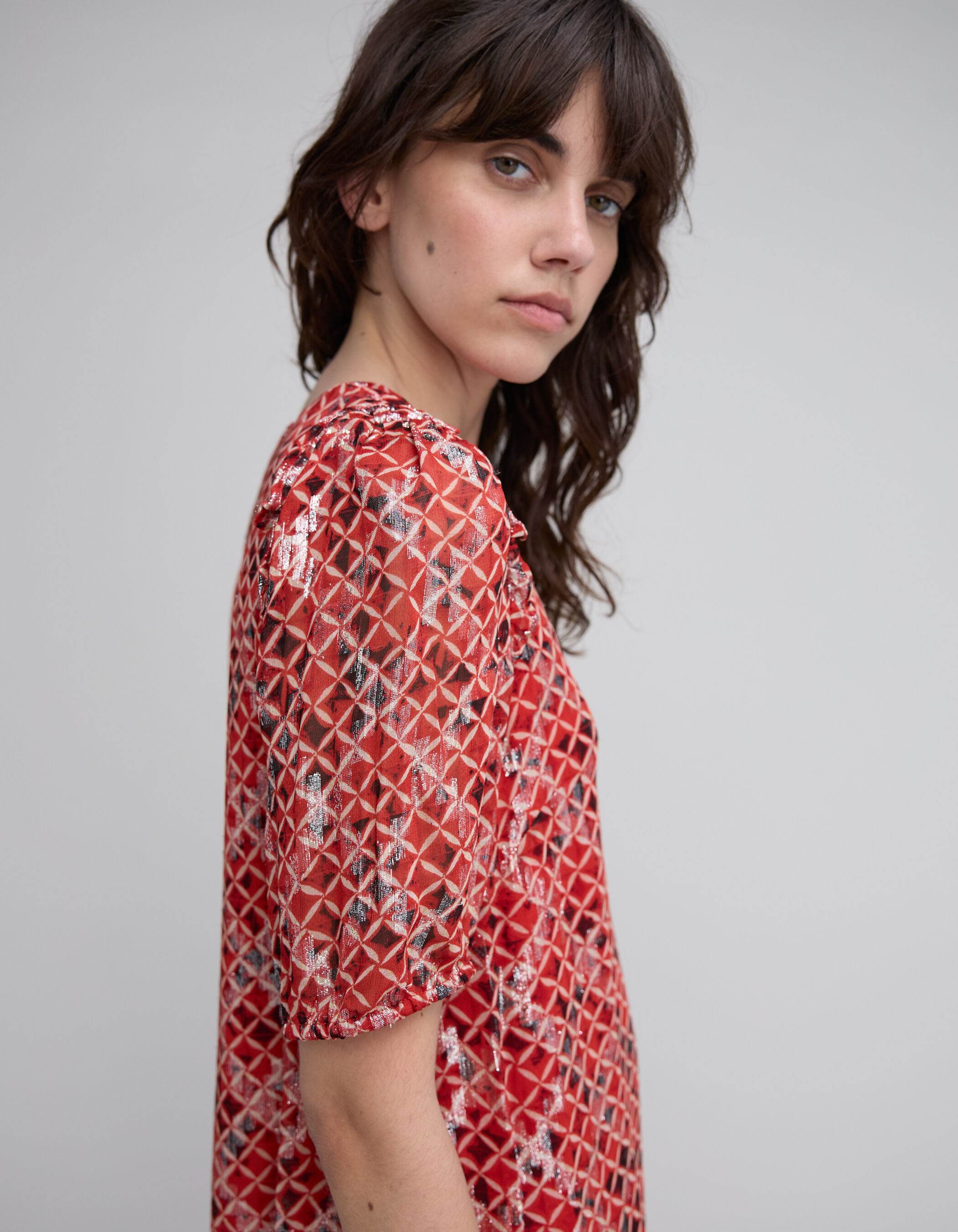 Robe voile rouge top