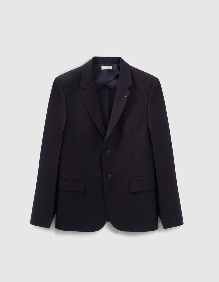 Marineblaues, waschbares Herrensakko aus Flanell-6