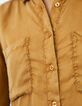 Women’s yellow beaded cupro shirt-5