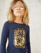 Tee-shirt navy 6 en sequins réversibles fille-6