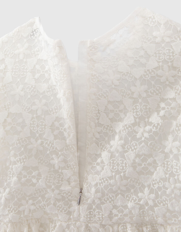 Gebroken witte blouse kant geborduurd meisjes-5