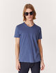 Tee-shirt L'Essentiel stone à col V Homme-1