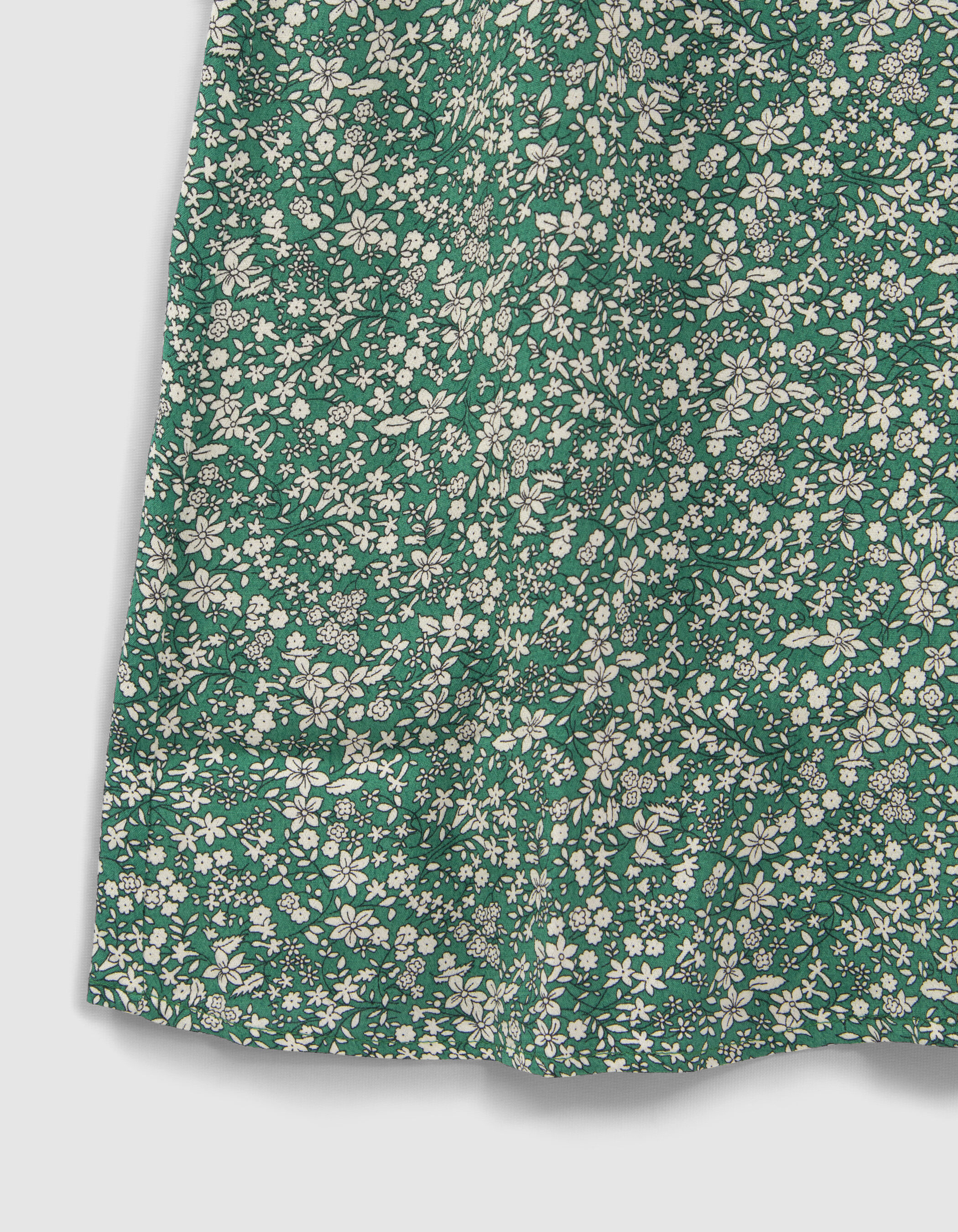 Falda larga verde ECOVERO™ estampado micro flores niña IKKS